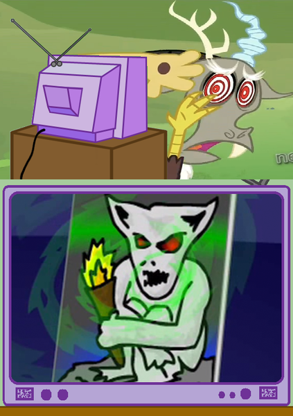 Size: 564x800 | Tagged: derpibooru import, discord, exploitable meme, homestar runner, jibblies, meme, obligatory pony, safe, the rocoulm, tv meme