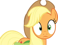 Size: 5000x3831 | Tagged: safe, artist:ponyeffectrus, derpibooru import, applejack, shocked, simple background, solo, transparent background, vector