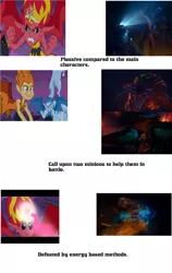 Size: 1954x3086 | Tagged: safe, derpibooru import, snails, snips, sunset shimmer, equestria girls, coincidence, comparison, pacific rim, raiju, scunner, slattern, sunset satan