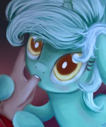 Size: 750x900 | Tagged: artist:kyle23emma, biting, derpibooru import, finger in mouth, hand, hand fetish, horses doing horse things, human, lyra heartstrings, safe, that pony sure does love hands