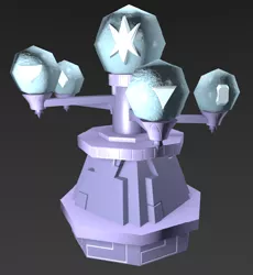 Size: 498x542 | Tagged: 3d, blender, derpibooru import, elements of harmony, low poly, model, rock, safe, shrine