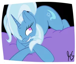 Size: 1906x1583 | Tagged: suggestive, artist:moonshine, derpibooru import, trixie, pony, unicorn, female, mare, presenting, solo, solo female, sultry pose, tail bite