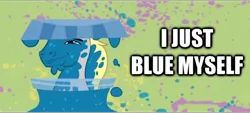 Size: 912x414 | Tagged: arrested development, blue myself, caption, derpibooru import, hugh jelly, image macro, jelly, safe, solo