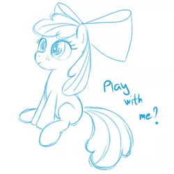 Size: 600x600 | Tagged: apple bloom, artist:hudoyjnik, artist:synch-anon, cute, derpibooru import, safe, sketch, solo