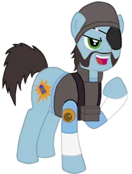 Size: 600x792 | Tagged: safe, artist:thacrazeddoktor, derpibooru import, ponified, fanfic, demoman, solo, team fortress 2, waking nightmares