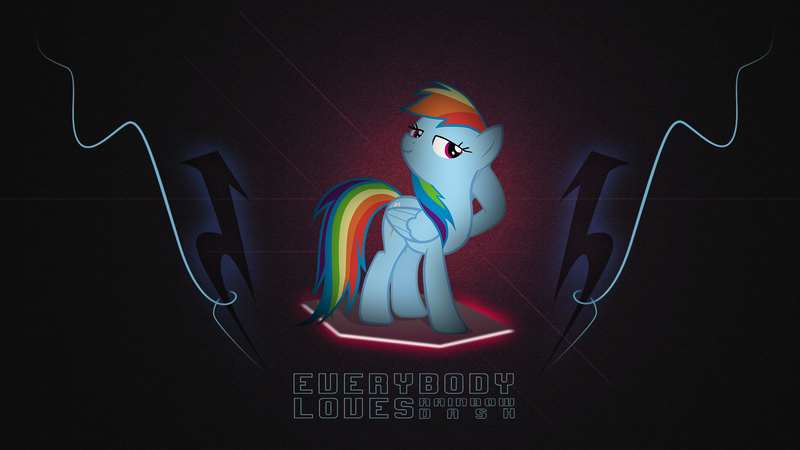 Size: 1920x1080 | Tagged: artist:emptygrey, dark, derpibooru import, pose, rainbow dash, safe, solo, vector, wallpaper