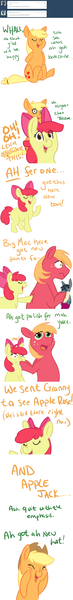 Size: 1000x8245 | Tagged: safe, derpibooru import, apple bloom, applejack, big macintosh, earth pony, pony, ask ol applejack, ask, male, stallion, tumblr