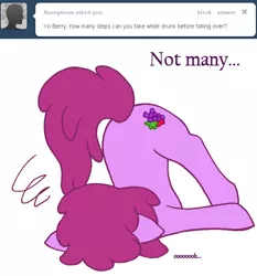 Size: 630x675 | Tagged: safe, artist:skoon, derpibooru import, berry punch, berryshine, earth pony, pony, ask berry punch, ask, majestic as fuck, solo, tumblr
