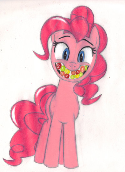 Size: 400x547 | Tagged: artist:theblackemperor, derpibooru import, pinkie pie, safe, skittles, solo