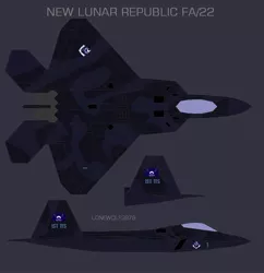 Size: 880x908 | Tagged: air force, air superiority, artist:lonewolf3878, barely pony related, derpibooru import, f-22 raptor, fighter, jet, new lunar republic, safe
