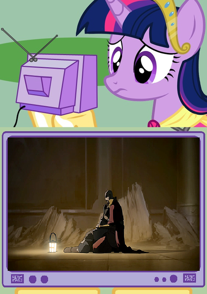 Size: 564x800 | Tagged: safe, derpibooru import, twilight sparkle, twilight sparkle (alicorn), alicorn, pony, exploitable meme, female, korra, mare, meme, obligatory pony, tenzin, the legend of korra, tv meme, voice in the night