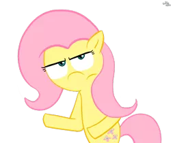 Size: 624x524 | Tagged: safe, artist:supermaster10, derpibooru import, fluttershy, simple background, solo, transparent background, unamused, vector