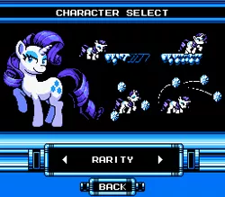 Size: 256x224 | Tagged: safe, artist:khaomortadios, derpibooru import, rarity, game, megaman, megapony, pixel art