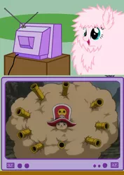 Size: 358x507 | Tagged: derpibooru import, exploitable meme, gun, meme, obligatory pony, oc, oc:fluffle puff, one piece, one piece film z, safe, tony tony chopper, tv meme, unofficial characters only