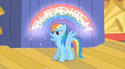 Size: 640x354 | Tagged: buddhism, derpibooru import, friendship is magic: the ulimate abridged series, rainbow dash, religion, safe, solo