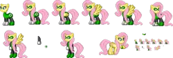 Size: 1280x431 | Tagged: artist:akumath, crossover, derpibooru import, fluttershy, green lantern, parody, safe, sprite