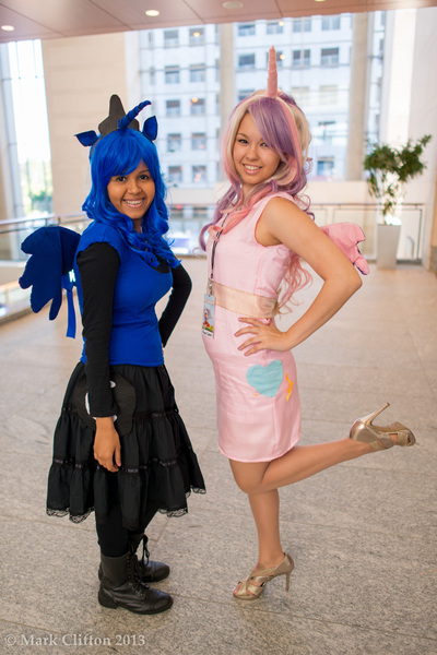 Size: 3684x5520 | Tagged: cosplay, derpibooru import, human, irl, irl human, photo, princess cadance, princess luna, safe