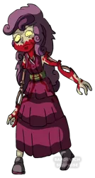 Size: 268x500 | Tagged: grimdark, artist:sandvvich, derpibooru import, sweetie belle, zombie, equestria girls, blood, solo, zombified