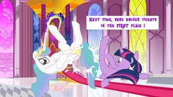 Size: 1280x720 | Tagged: canterlot castle, derpibooru import, kick, princess celestia, revenge, safe, twilight sparkle