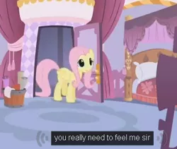 Size: 363x306 | Tagged: bronybait, caption, derpibooru import, edit, edited screencap, fluttershy, meme, out of context, safe, screencap, solo, suited for success, youtube caption