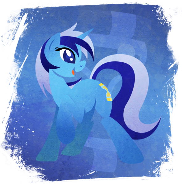 Size: 901x916 | Tagged: safe, artist:rariedash, derpibooru import, minuette, pony, unicorn, cutie mark, cutie mark background, female, hooves, horn, lineless, mare, open mouth, raised hoof, solo