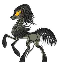 Size: 2000x2000 | Tagged: safe, derpibooru import, oc, unofficial characters only, alien, hybrid, pony, biomechanoid, crossover, giger, h.r. giger, sil, solo, species