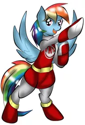 Size: 1030x1509 | Tagged: safe, derpibooru import, rainbow dash, pegasus, pony, female, hurricane red, hurricanger, ninja, ninpuu sentai hurricaneger, power rangers, power rangers ninja storm, red ranger, solo, super sentai