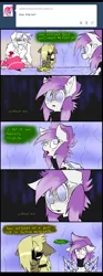 Size: 950x2550 | Tagged: artist:ichibangravity, ask king sombra pie, derpibooru import, king sombra, makel blanco, oc, pinkie pie, possessed, rae mix, safe, triste savoir