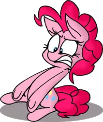 Size: 1027x1204 | Tagged: artist:strangiesleepy, derpibooru import, pinkie pie, reaction image, safe, solo