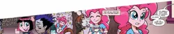 Size: 1579x310 | Tagged: safe, artist:tonyfleecs, derpibooru import, idw, pinkie pie, ferret, equestria girls, spoiler:comic, spoiler:comicannual2013, comic, goth, pinkamena diane pie