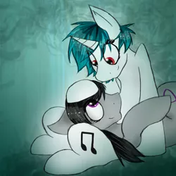 Size: 4500x4500 | Tagged: safe, artist:xenalollie, deleted from derpibooru, derpibooru import, octavia melody, vinyl scratch, absurd resolution, gay, male, record scrape, rule 63, scratchtavia, shipping