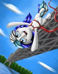 Size: 1500x1920 | Tagged: artist:polex, bungee jumping, derpibooru import, freedom, oc, safe, solo, unofficial characters only