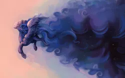 Size: 1920x1200 | Tagged: artist:noel, derpibooru import, edit, flying, long tail, paint the sky with stars, princess luna, safe, solo, wallpaper