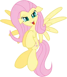 Size: 8000x9121 | Tagged: safe, artist:kysss90, derpibooru import, fluttershy, vampire, absurd resolution, cute, evil, fangs, flying, glare, hilarious in hindsight, looking at you, open mouth, simple background, slit eyes, smirk, solo, spread wings, tongue out, transparent background, vector