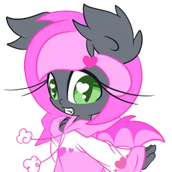 Size: 2000x1996 | Tagged: safe, artist:starlightlore, derpibooru import, oc, oc:heartbeat, unofficial characters only, bat pony, equestria girls, clothes, heart eyes, humanized, ponied up, simple background, solo, transparent background, wingding eyes, winged humanization
