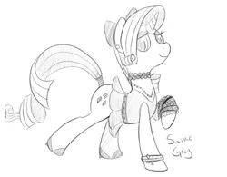 Size: 1500x1169 | Tagged: safe, artist:saine grey, derpibooru import, rarity, pony, unicorn, clothes, outfit, solo