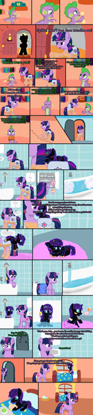 Size: 900x4000 | Tagged: safe, artist:saturnstar14, derpibooru import, spike, twilight sparkle, oc, oc:nyx, comic:past sins, fanfic:past sins, comic