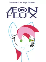 Size: 750x1000 | Tagged: aeon flux, artist:daisyhead, bee, derpibooru import, oc, oc:flicker, ponibooru film night, safe, solo, unofficial characters only