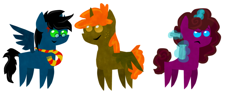 Size: 2200x900 | Tagged: artist:toxickittycat, derpibooru import, harry potter, magic, pointy ponies, ponified, safe