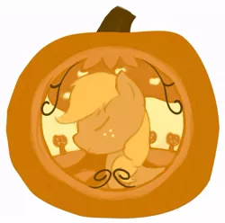 Size: 800x795 | Tagged: applejack, artist:focant, derpibooru import, halloween, holiday, jack-o-lantern, pumpkin, safe