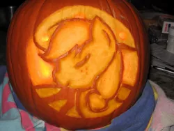 Size: 1000x750 | Tagged: applejack, artist:focant, carving, derpibooru import, halloween, holiday, jack-o-lantern, pumpkin, safe