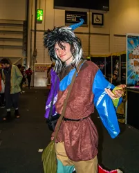 Size: 1649x2048 | Tagged: artist needed, safe, derpibooru import, discord, human, cosplay, irl, irl human, london mcm expo, photo, solo