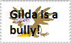 Size: 104x63 | Tagged: safe, artist:maenukiandgeorge, derpibooru import, gilda, gryphon, griffon the brush off, background pony strikes again, bullying, captain obvious, deviantart stamp, drama, gilda drama, hate, hater, stamp, you don't say