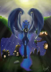 Size: 1500x2100 | Tagged: artist:hengebellika, moon, princess luna, safe, solo