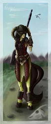 Size: 575x1391 | Tagged: artist:hengebellika, derpibooru import, oc, safe, satyr, skyrim, solo, the elder scrolls, unofficial characters only