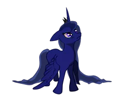 Size: 1039x914 | Tagged: safe, artist:snakeonmoon, derpibooru import, princess luna, exploitable, moon, sad, simple background, solo, transparent background, vector