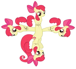 Size: 1091x1000 | Tagged: safe, derpibooru import, apple bloom, fluttershy, pony, female, filly, meiosis, wat