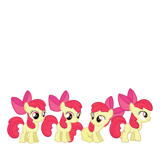 Size: 1091x1000 | Tagged: safe, derpibooru import, apple bloom, earth pony, pony, female, filly, meiosis, sitting, wat