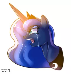 Size: 1717x1774 | Tagged: artist:skyline19, bust, crying, princess luna, safe, simple background, solo
