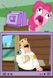 Size: 562x815 | Tagged: brickleberry, exploitable meme, faic, meme, obligatory pony, pinkie frogmouth, pinkie pie, ranger woody, safe, stroke, tv meme, woody johnson